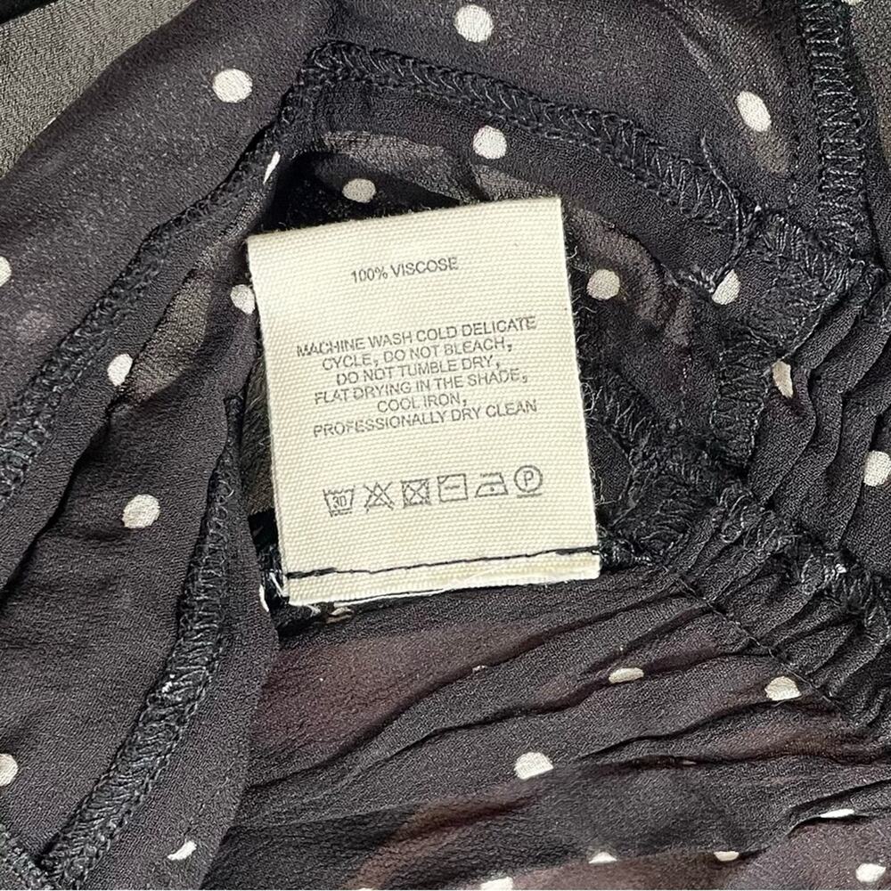 NEW Rumored Jukebox Top in Classic Dot Sheer Black White Women's Large $88 - Picture 10 of 12